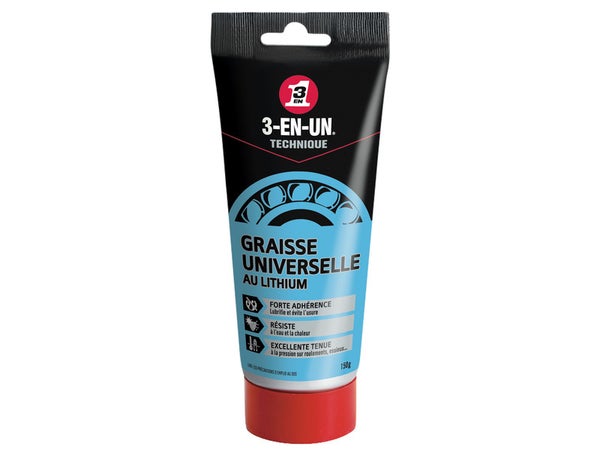Graisse Universelle Au Lithium En Tube, 150 G 3-En-Un Technique