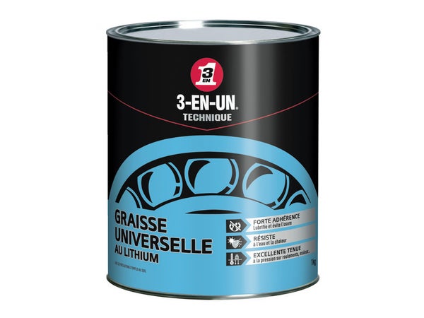 Graisse Universelle Au Lithium En Pot, 1000 G 3-En-Un Technique