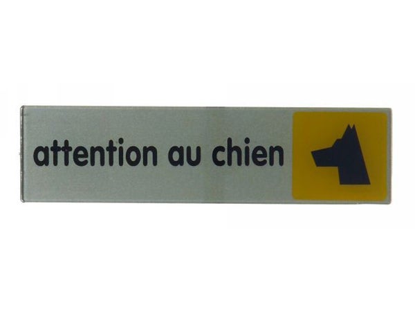 Plaque Attention Au Chien En Plastique