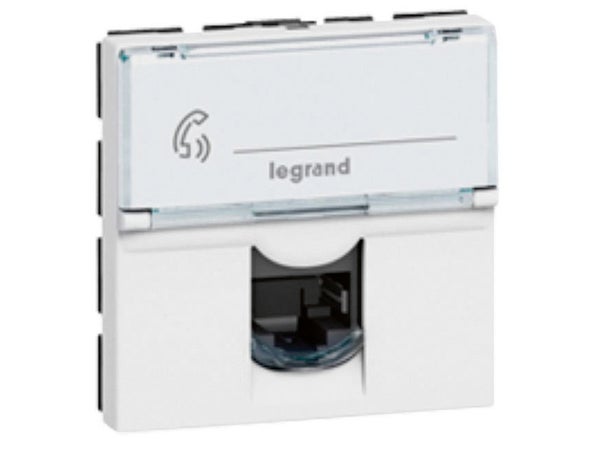 Prise Rj45 Avec Porte-Étiquette Mosaic, Legrand, Blanc