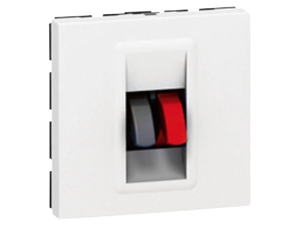 Prise Haut-Parleur Double Mosaic, Legrand, Blanc