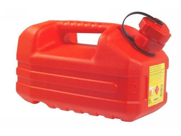 Jerrican En Polyéthylène Eda Rouge, 5 L