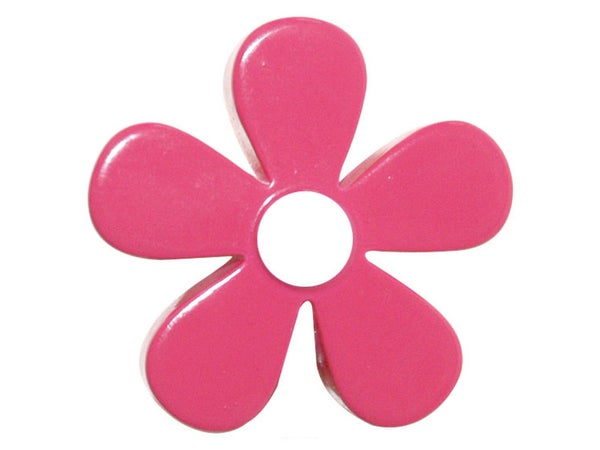 Bouton De Meuble Resine Fleur Fushia