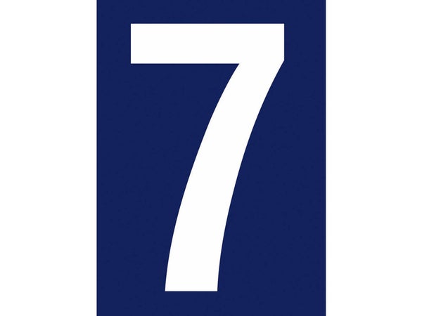 Chiffre 7 En Plastique Mat H.9 X L.6.5 Cm