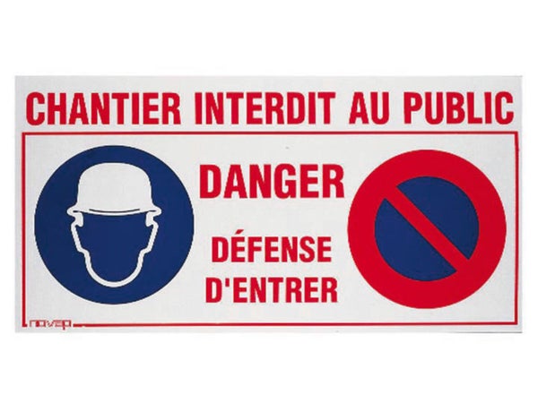 Panneau Spécial Chantier En Plastique