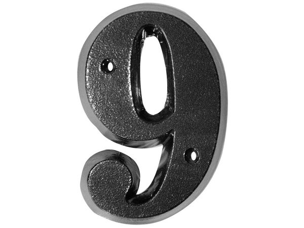 Chiffre 9 En Zamak Mat H.8 X L.4.5 Cm
