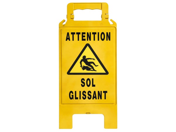 Chevalet Attention Sol Glissant En Polypropylène