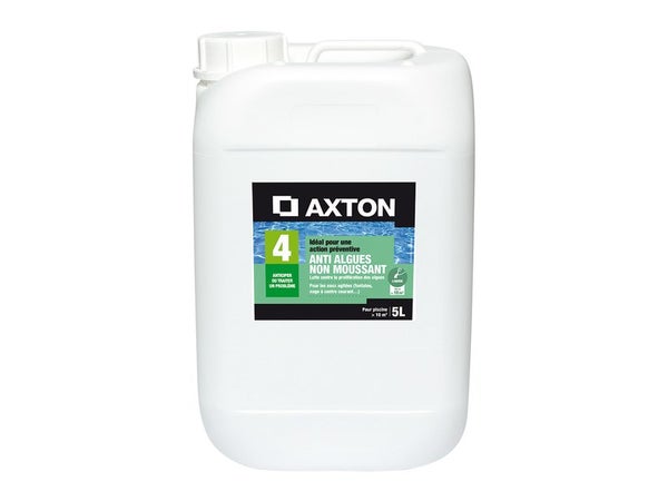 Anti-algues piscine non moussant EXTRA AXTON, liquide 5 litres