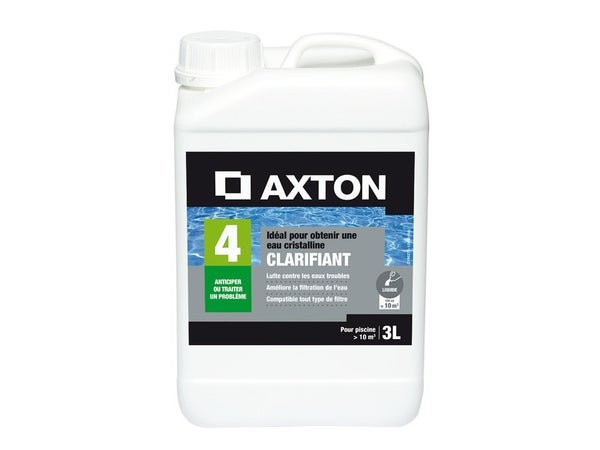 Clarifiant piscine AXTON, liquide 3 litres