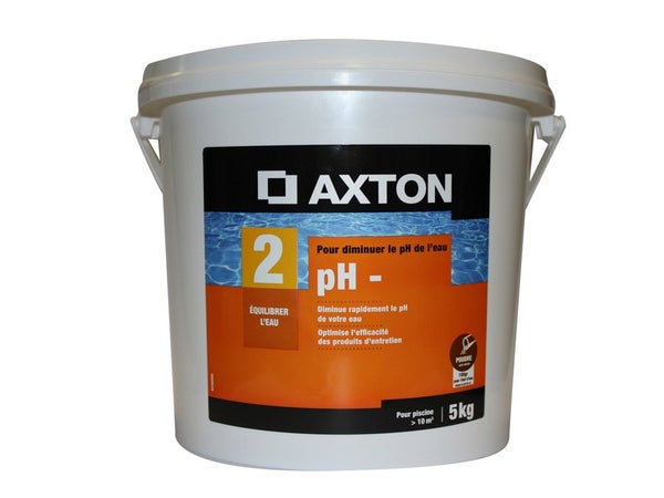 Réducteur de ph piscine AXTON, en poudre 5 kg