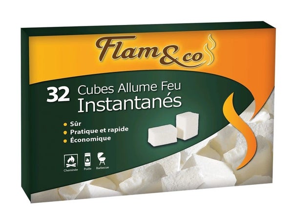 Allume-feux résine FLAM & CO, 32 cubes