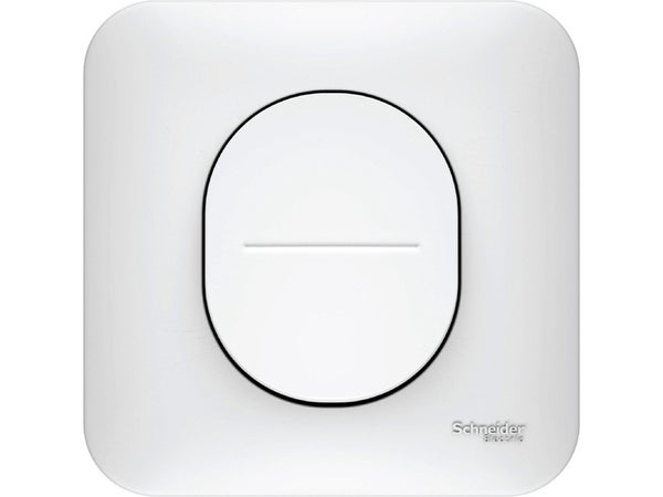 Poussoir Ovalis, Blanc, Schneider Electric