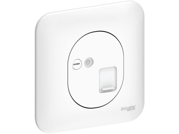 Prise Rj45 Ovalis, Blanc, Schneider Electric