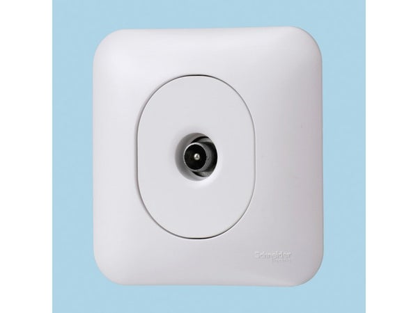 Prise Tv Ovalis, Blanc, Schneider Electric