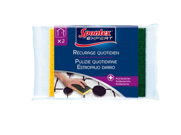 Lot De 2 Éponges À Récurer Spontex Expert