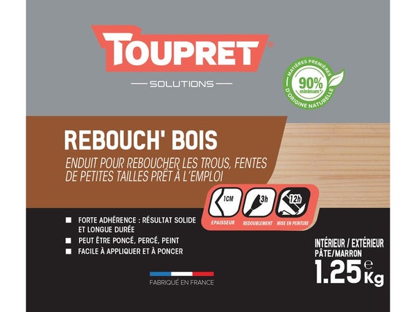 Enduit De Rebouchage Toupret, Marron, 1250 G