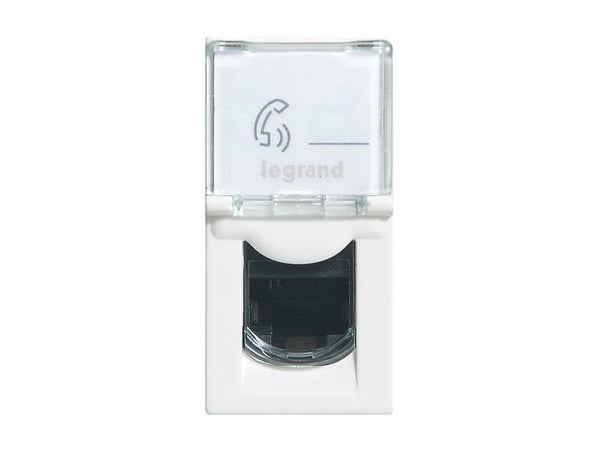 Prise Rj45 Avec Porte-Étiquette Étroit Mosaic, Legrand, Blanc