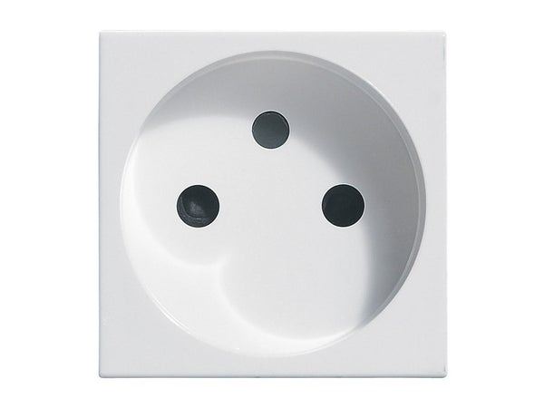 Prise Sans Terre Mosaic, Legrand, Blanc