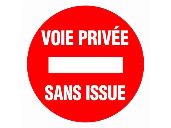 Panneau Disque Diametre 300 Mm Rigide Voie Privee Sans Issue Novap Polystyrène L