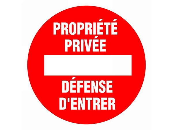 Disque Propriété Privée En Plastique