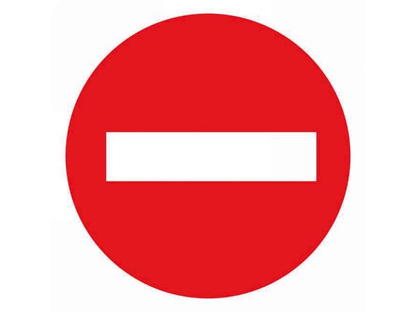 Disque Sens Interdit En Plastique