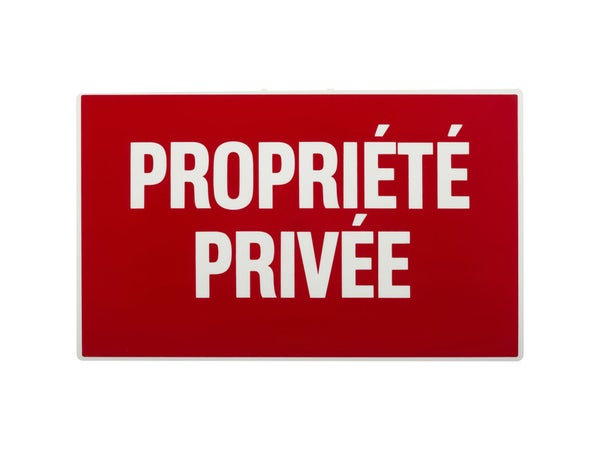 Plaque Propriété Privée En Plastique