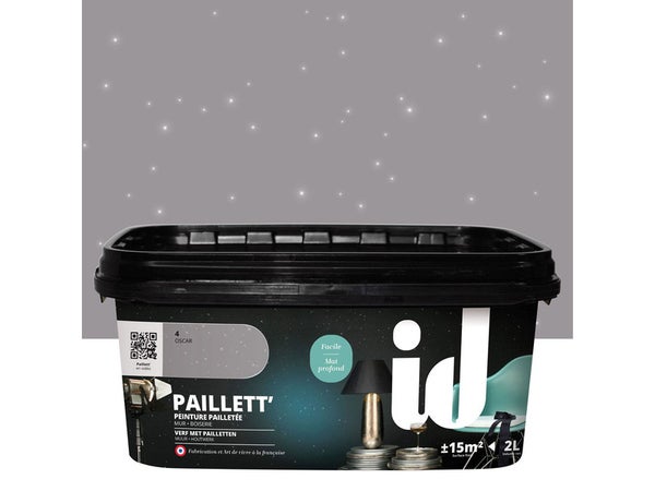 Peinture À Effet, Paillett', Gris Oscar, 2 L