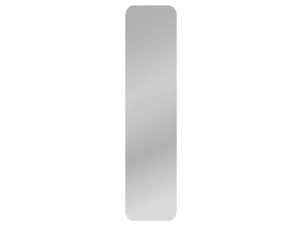 Miroir non lumineux, découpé carré, avec coins arrondis poli, l.30 x L.125 cm