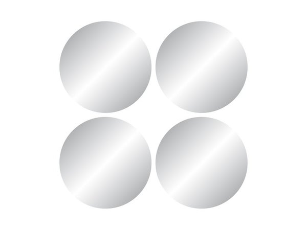 Lot de 4 miroirs non lumineux adhésifs ronds l.15 x L.15 cm
