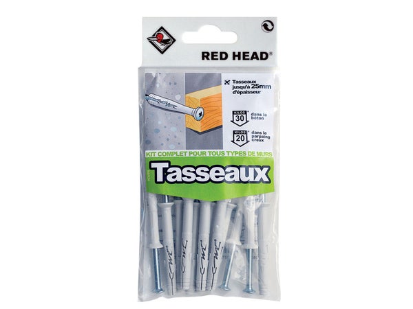 Kit Chevilles À Expansion Tasseau Red Head, Diam.6 X L.50 Mm