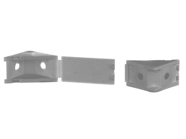 8 Taquets D'Assemblage Gris Aluminium, L.1.5 X L.3 Cm