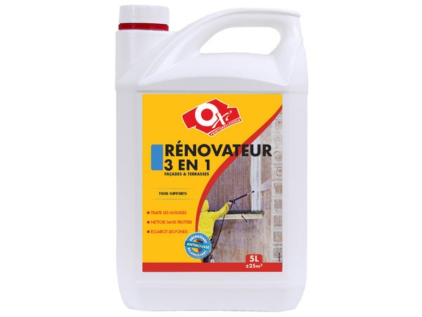Décrassant Et Rénovateur Façade 3 En 1 Oxytol, 5 L