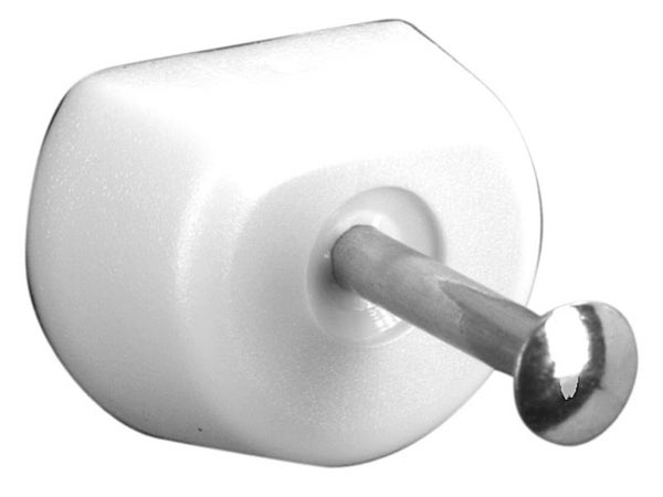 Lot De 20 Taquets À Clouer, Plastique Blanc, Diam.1.5 Mm