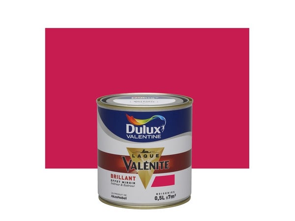 Peinture laque boiserie Valénite DULUX VALENTINE rouge madras brillant 0.5 l