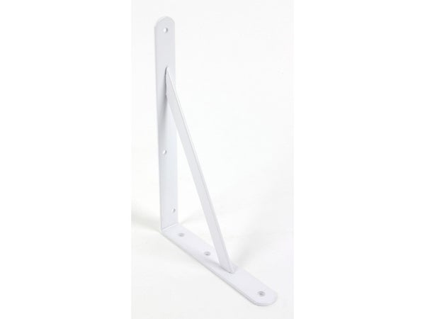 Equerre Dolmen Acier Epoxy Blanc, H.20 X P.30 Cm