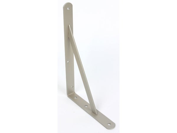 Equerre Dolmen Acier Epoxy Gris, H.20 X P.30 Cm
