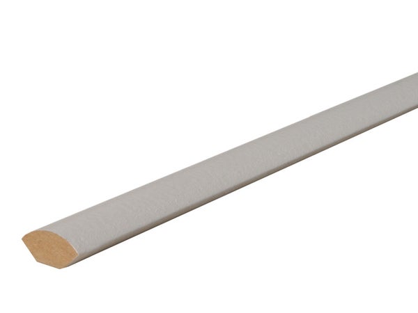 Quart-De-Rond Médium (Mdf) Arrondi Blanc, 18 X 18 Mm, L. 2.44 M
