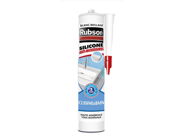 Mastic D'Étanchéité Cuisine Et Bain Rubson Silicone Blanc 280 Ml