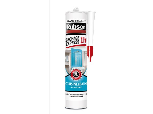 Mastic D'Étanchéité Cuisine&Bain Rubson Séchage Express Silicone Blanc 280Ml