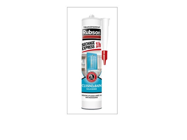 Mastic D'Étanchéité Cuisine&Bain Rubson Séchage Express Silicone 280Ml