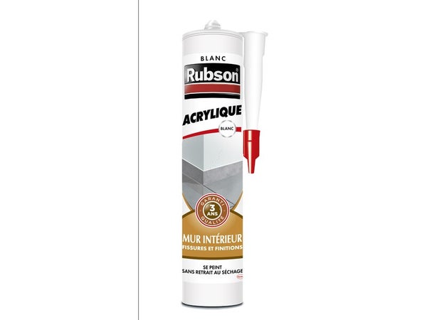 Mastic D'Étanchéité Mur Intérieur Rubson Finition 280 Ml Blanc