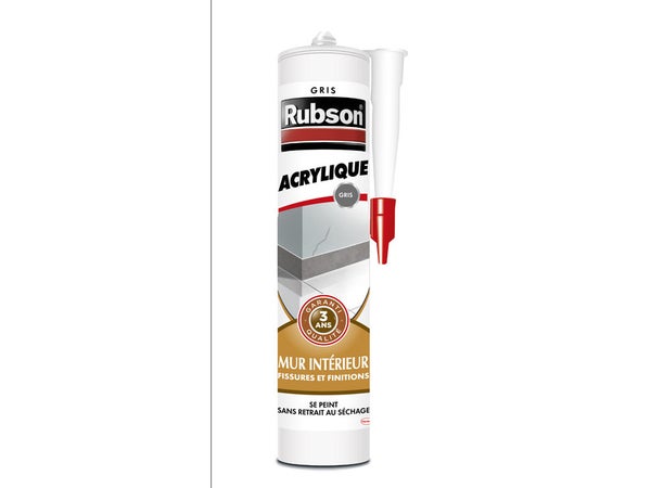 Mastic D'Étanchéité Mur Intérieur Rubson Finition 280 Ml Gris