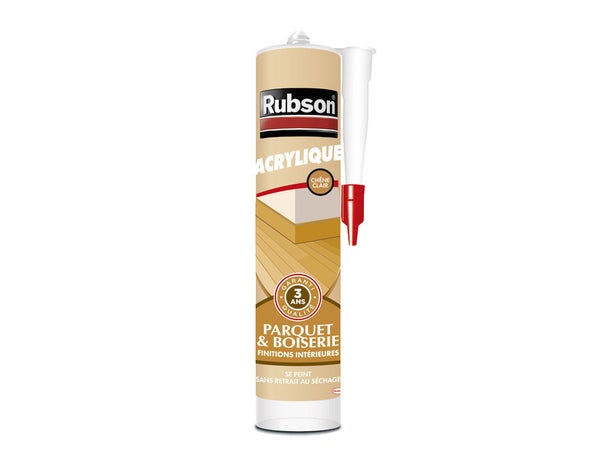 Mastic D'Étanchéité Boiserie, Parquet Et Plinthe Rubson 280 Ml Chêne Clair