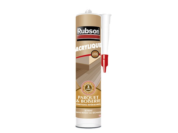 Mastic D'Étanchéité Boiserie, Parquet Et Plinthe Rubson 280 Ml Chêne Moyen