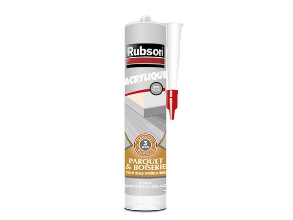 Mastic D'Étanchéité Boiserie, Parquet Et Plinthe Rubson 280 Ml Gris Clair