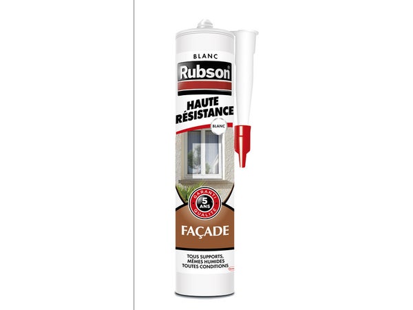Mastic D'Étanchéité Façade Rubson Haute Résistance 280 Ml Blanc