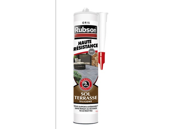 Mastic D'Étanchéité Sol Terrasse Rubson Haute Résistance 280 Ml Gris
