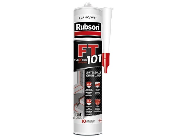 Mastic D'Étanchéité Toute Destination Rubson Qualité Pro Ft101 280 Ml Blanc