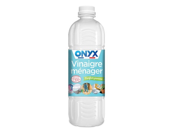 Vinaigre ménager 14° liquide ONYX, parfum pomme, 1L