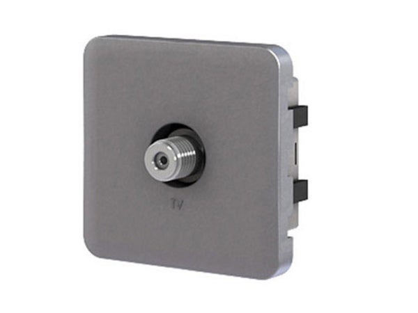 Cache Prise Tv, Prise Tv Type F Cosy, Lexman Aluminium Mat